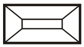 Szklany elem.fazowany prost.(SQ) 1&rdquo;x2&rdquo; 25,4x50,8mm