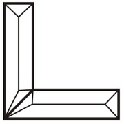 Element fazowany - narożnik segm. 1"x4" 25,4x101,6mm (para)