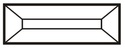 Szklany elem.fazowany prost.(SQ) 1&rdquo;x3&rdquo; 25,4x76,2mm