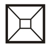 Szklany elem.fazowany prost.(SQ) 1&rdquo;x1&rdquo; 25,4x25,4mm