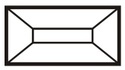 Szklany elem.fazowany prost.(SQ) 1&rdquo;x2&rdquo; 25,4x50,8mm