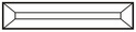Szklany elem.fazowany prost.(SQ) 1&rdquo;x5&rdquo; 25,4x127mm