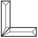 Element fazowany - narożnik segm. 1"x4" 25,4x101,6mm (para)